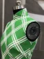 Vintage / Retro Green Striped Tea-length Cheongsam 2026 Trumpet / Mermaid High Neck Sleeveless