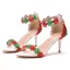 Charming Blushing Pink Lace Flower Prom Womens Sandals 2022 Pearl 7 cm Stiletto Heels Open / Peep Toe Sandals High Heels