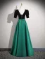 Élégant Vert Foncé Robe De Bal 2026 Princesse Encolure Carrée Manches Courtes Dos Nu Longue Robe De Ceremonie