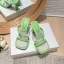 Chic / Beautiful Green Street Wear Summer Womens Sandals High Heels 2022 10 cm Stiletto Heels Open / Peep Toe Sandals
