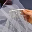 Fine Elfenben Håndlaget Rhinestone Brudeslør 2023