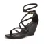 Roman Sexy Beige Evening Party Womens Sandals 2022 7 cm Wedges Ankle Strap Open / Peep Toe Sandals