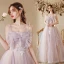 Chic / Beautiful Lavender Beading Appliques Prom Dresses 2022 A-Line / Princess Spaghetti Straps Sleeveless Backless Floor-Length / Long Formal Dresses