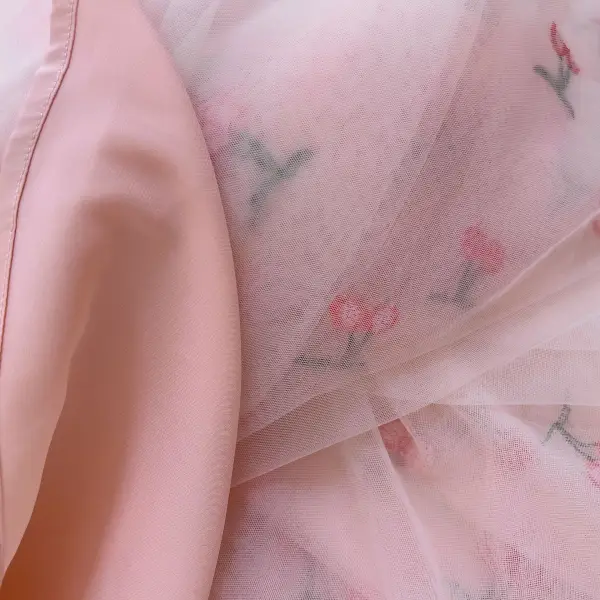 Korsage Kirsche Pearl Rosa Rüschen Tülle Ballkleider 2026 A Linie Schnürung Wadenlang Ärmellos