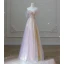 Charmant Rougissant Rose Paillettes Robe De Bal 2022 Princesse De l'épaule Manches Courtes Dos Nu Longue Robe De Ceremonie