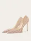Sparkly Champagne Sequins Wedding Shoes 2025 10 cm Stiletto Heels Pointed Toe Wedding Pumps High Heels