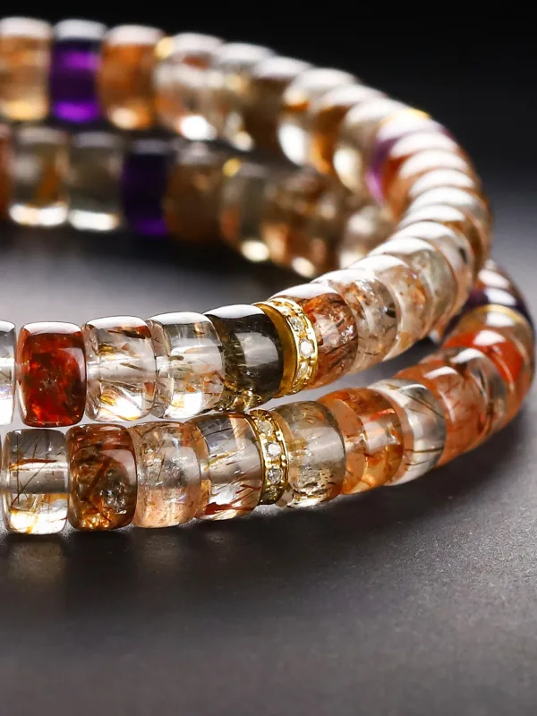 Mooie / Prachtige Multi-Kleuren Handgemaakt Natuurlijke Kristal Armbanden 2026 Accessoires