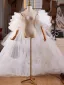 Sexy White Cascading Ruffles Evening Party shawl 2025