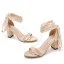Roman Black Summer Street Wear Womens Sandals 2023 Ankle Strap 7 cm Stiletto Heels Open / Peep Toe Sandals High Heels