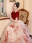 Chic / Beautiful Burgundy Prom Dresses 2023 A-Line / Princess Square Neckline Bow Short Sleeve Backless Floor-Length / Long Formal Dresses