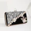 Vintage / Originale Noire Perle Faux Diamant Soirée Pochette 2023