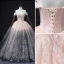 Charmant Dégradé De Couleur Rougissant Rose Robe De Bal 2022 Robe Boule De l'épaule Perlage Paillettes Sans Manches Dos Nu Longue Robe De Ceremonie