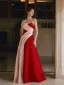Chic / Beautiful Burgundy A-Line / Princess Prom Dresses 2024 Strapless Sleeveless Backless Floor-Length / Long Prom Formal Dresses