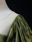 Vintage / Retro Dark Green Prom Dresses 2025 Ball Gown Scoop Neck Short Sleeve Backless Sweep Train Formal Dresses