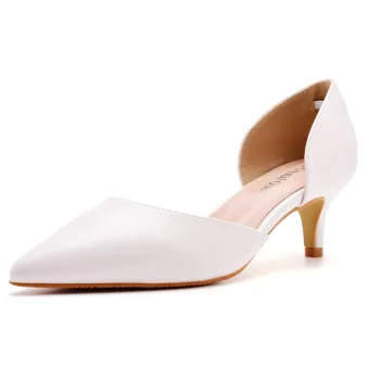 Modest Simple White Casual Pointed Toe Womens Sandals 2023 5 Cm Stiletto Heels Sandals High Heels