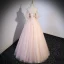 Blumenfee Rosa Pailletten Spitze Blumen Ballkleider 2023 A Linie Off Shoulder Ärmellos Rückenfreies Lange Ball Festliche Kleider