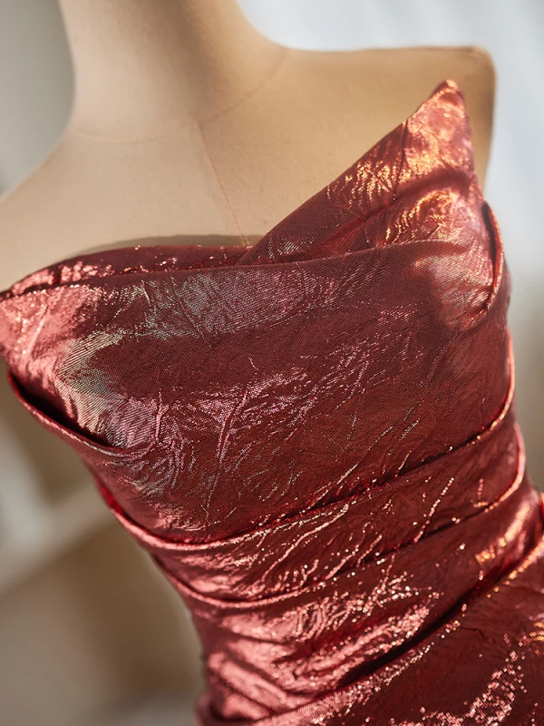Bling Bling Watermelon Rouge Paillettes Robe De Soirée 2024 Trompette / Sirène Bustier Sans Manches Dos Nu Longue Soirée Robe De Ceremonie