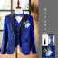 Scintillantes Gris Paillettes Manches Longues Costume Garçon Mariage 2025 Mariage Bijoux De Corps Manteau Pantalon Chemise Cravate Gilet