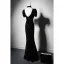 Vintage / Retro Black Beading Sequins Evening Party Cheongsam 2023 Trumpet / Mermaid High Neck Short Sleeve Backless Floor-Length / Long