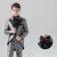 Burgundy 4-piece Long Sleeve Wedding Boys Wedding Suits 2024 Coat Pants Shirt Tie