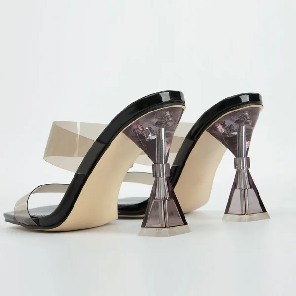 Transparent Silver Street Wear Womens Sandals High Heels 2022 9 cm Stiletto Heels Open / Peep Toe Sandals