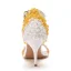 Charming Blushing Pink Lace Flower Prom Womens Sandals 2022 Pearl 7 cm Stiletto Heels Open / Peep Toe Sandals High Heels
