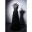 Vintage / Retro Chinese style Black Beading Lace Flower Cheongsam / Qipao Evening Dresses 2025 A-Line / Princess High Neck Sleeveless Floor-Length / Long Evening Party Cheongsam