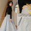 Elegant Black Evening Dresses 2023 A-Line / Princess V-Neck Long Sleeve Floor-Length / Long Prom Formal Dresses