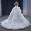 High End Sexy Weiß Fallende Rüsche Brautkleider / Hochzeitskleider 2023 Ballkleid Neckholder Ärmellos Rückenfreies Hof-Schleppe Hochzeit