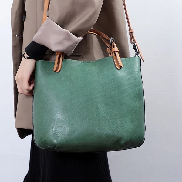Vintage / Retro Modern / Fashion Brown Casual Women's Bags 2022 Leather Tote Bag Shoulder Bags