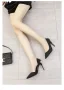 Charming White Metal Flower Glitter Wedding Shoes 2024 10 cm Stiletto Heels Pointed Toe Wedding High Heels PU