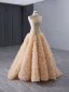 High-end Gold Rhinestone Sequins Pleated Prom Dresses 2024 A-Line / Princess High Neck Sleeveless Floor-Length / Long Prom Formal Dresses