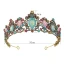 Vintage Multi-Kolory Rhinestone Stop Tiara Ozdoby Do Włosów Ślubne 2023 Ślub