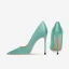 Chic / Beautiful Mint Green Evening Party Satin Pumps 2023 12 cm Stiletto Heels Pointed Toe Pumps High Heels