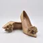 Sparkly Gold Beading Flower Sequins Wedding Shoes 2022 Leather 10 cm Stiletto Heels Pointed Toe Wedding Pumps High Heels
