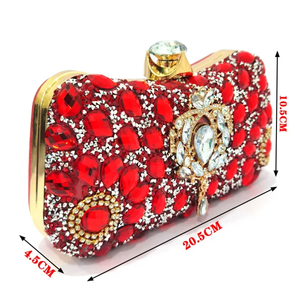 Sparkly Pool Blue Rhinestone Evening Party Clutch Bags Womens Sandals 2023 9 cm Thick Heels Open / Peep Toe Sandals High Heels Clutch Bags