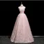 Charmant Rougissant Rose Perlage Faux Diamant Paillettes Gland Robe De Bal 2025 Princesse De l'épaule Sans Manches Dos Nu Longue Promo Robe De Ceremonie