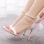 Élégant Blanche Perle Bride Cheville Noeud Soirée Sandales Femme 2023 10 cm Talons Aiguilles Talons Hauts Peep Toes / Bout Ouvert Sandales