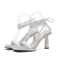 Fashion Lime Green Summer Street Wear Womens Sandals 2022 10 cm Stiletto Heels Ankle Strap Open / Peep Toe Sandals High Heels
