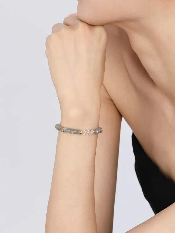 Mode Inhabituel Gris Fait main Cristal Naturel Bracelets 2025 Accessorize