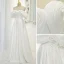 Elegant White Satin Prom Dresses 2022 A-Line / Princess Off-The-Shoulder Short Sleeve Backless Floor-Length / Long Prom Formal Dresses