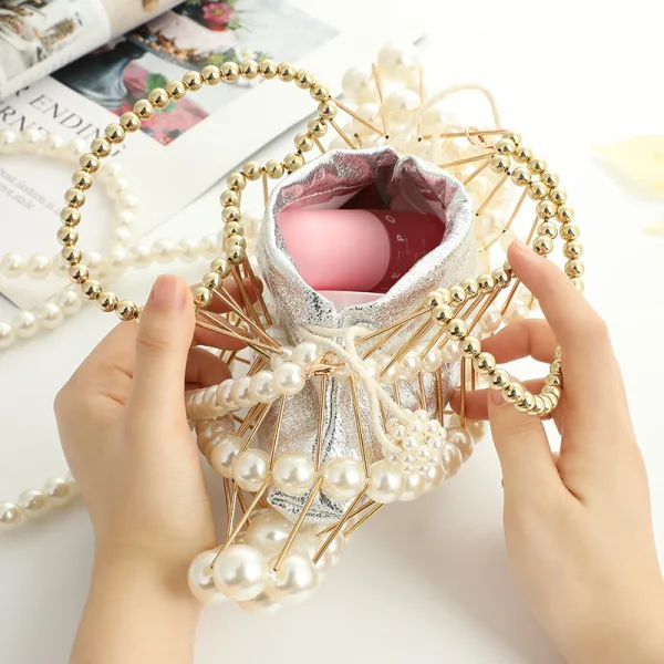 Vintage / Retro Amazing / Unique White Cocktail Party Prom Pearl Clutch Bags 2023