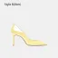 Schöne Gelb OL Büro Lackleder Pumps Hochhackige 2026 10 cm Stilettos Spitzschuh Pumps