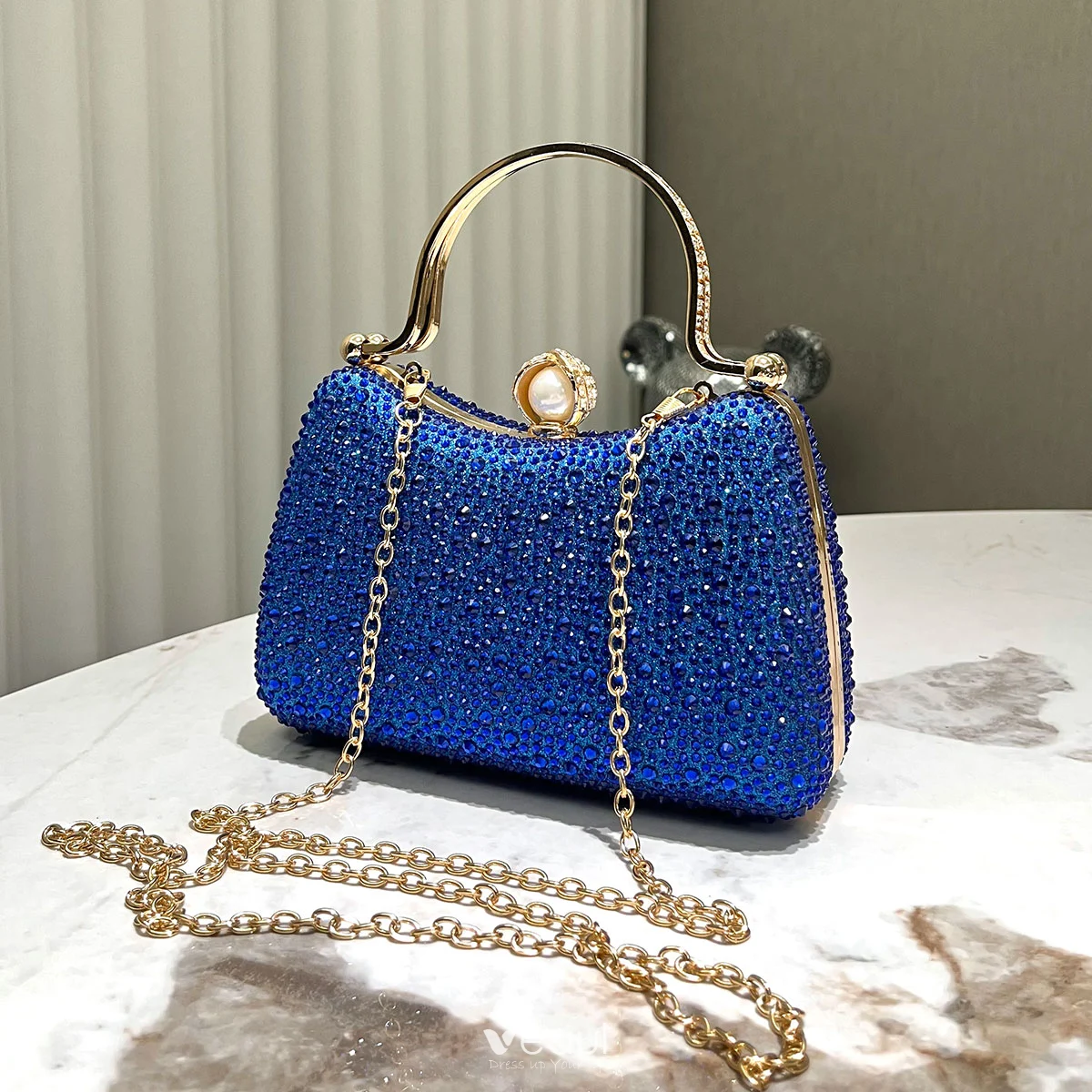 Blue clutch handbags shop