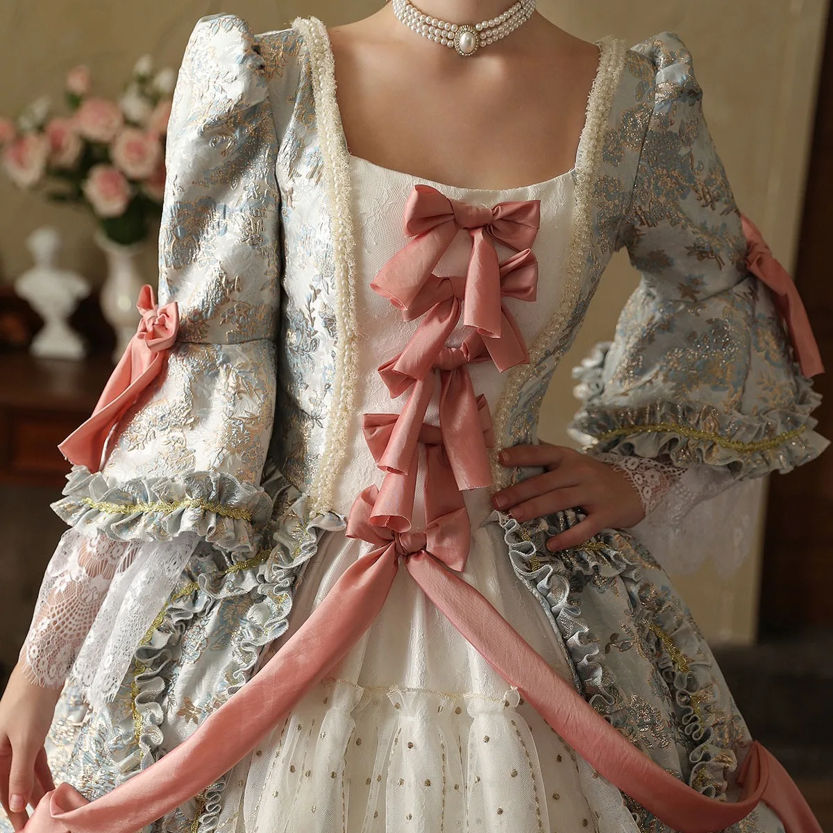 chinese dress ladies Anna lace- 1950s vintage dress with pleat at back – heartmycloset main image 1