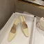 Modest / Simple Casual Summer White Womens Sandals 2022 9 cm Stiletto Heels Square Toe Womens Shoes High Heels