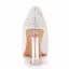 Charmant Argenté Paillettes Cristal Chaussure De Mariée 2022 9 cm Talons Épais À Bout Pointu Mariage Escarpins Talons Hauts