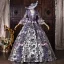 Vintage Mittelalterlich Violett Stickerei Ballkleider 2026 Ballkleid Rundhalsausschnitt Glockenhülsen Lange Festliche Kleider