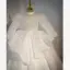 Charming White Beading Pearl Sequins Wedding Flower Girl Dresses 2022 Ball Gown High Neck Short Sleeve Court Train Flower Girl Dresses