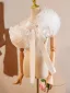 Chic / Beautiful White Handmade  Flower Prom Jackets & wraps shawl 2024